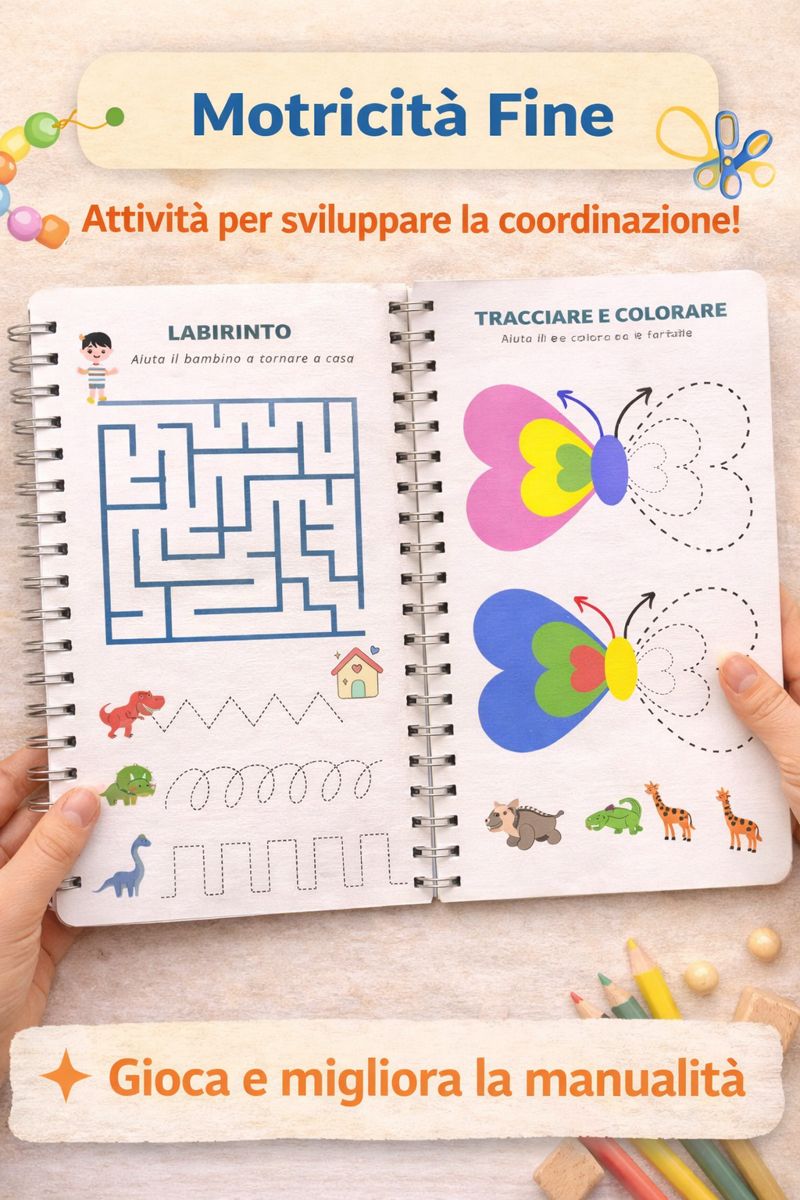 Libro di Attività Montessori 3–7 anni – Motrikids