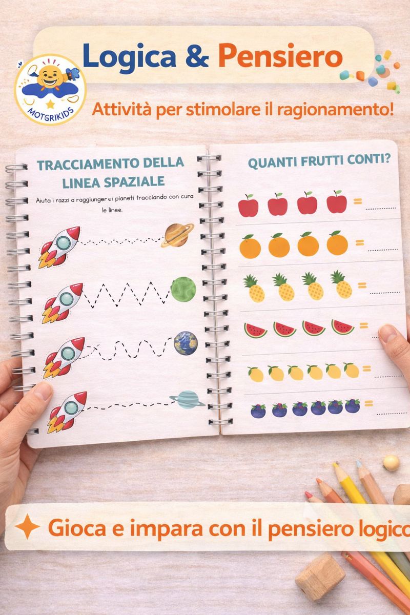 Libro di Attività Montessori 3–7 anni – Motrikids
