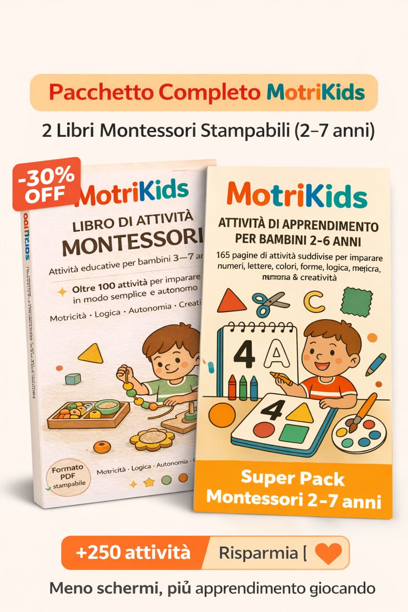 Pachetto Motrikids! Super Pack Attività di apprendimento + Attività Montessori (Offerta speciale)