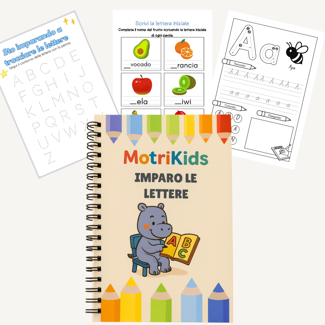 MotriKids – Il Mio Quaderno digitale di Attività (2–6 Anni) Impara Giocando!