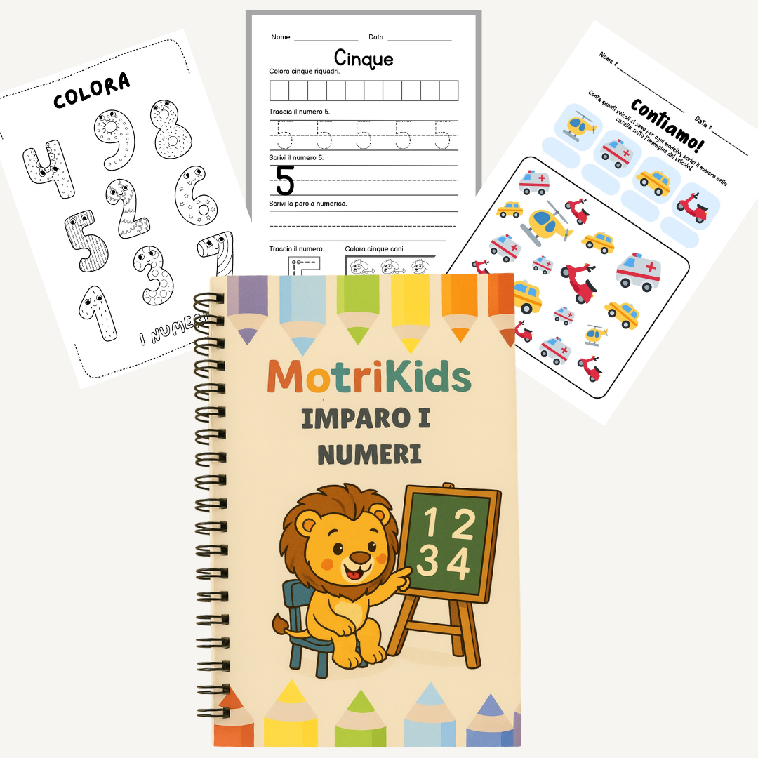 MotriKids – Il Mio Quaderno digitale di Attività (2–6 Anni) Impara Giocando!