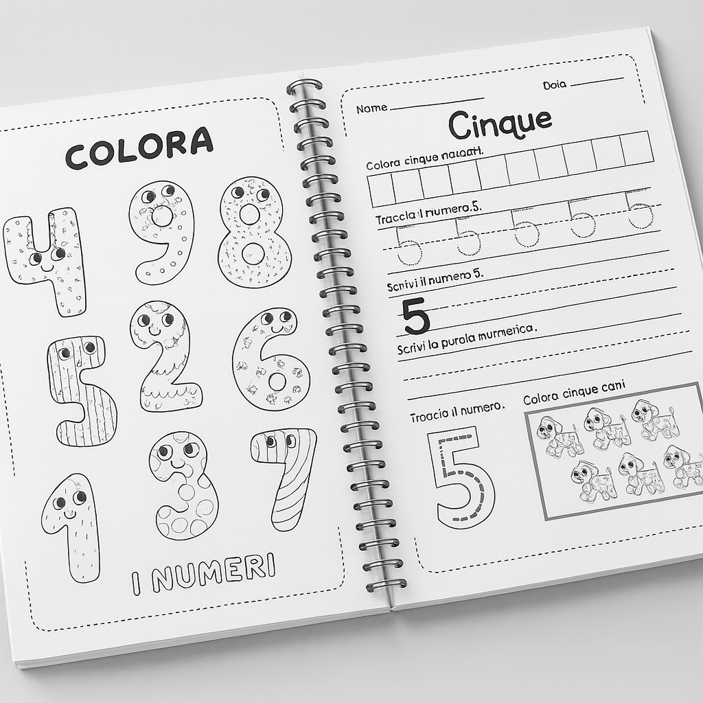 MotriKids – Il Mio Quaderno digitale di Attività (2–6 Anni) Impara Giocando!
