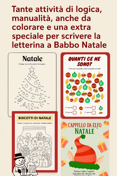 MotriKids Natale: Il Libro digitale di Attività più Divertente per Bambini 2-6 Anni